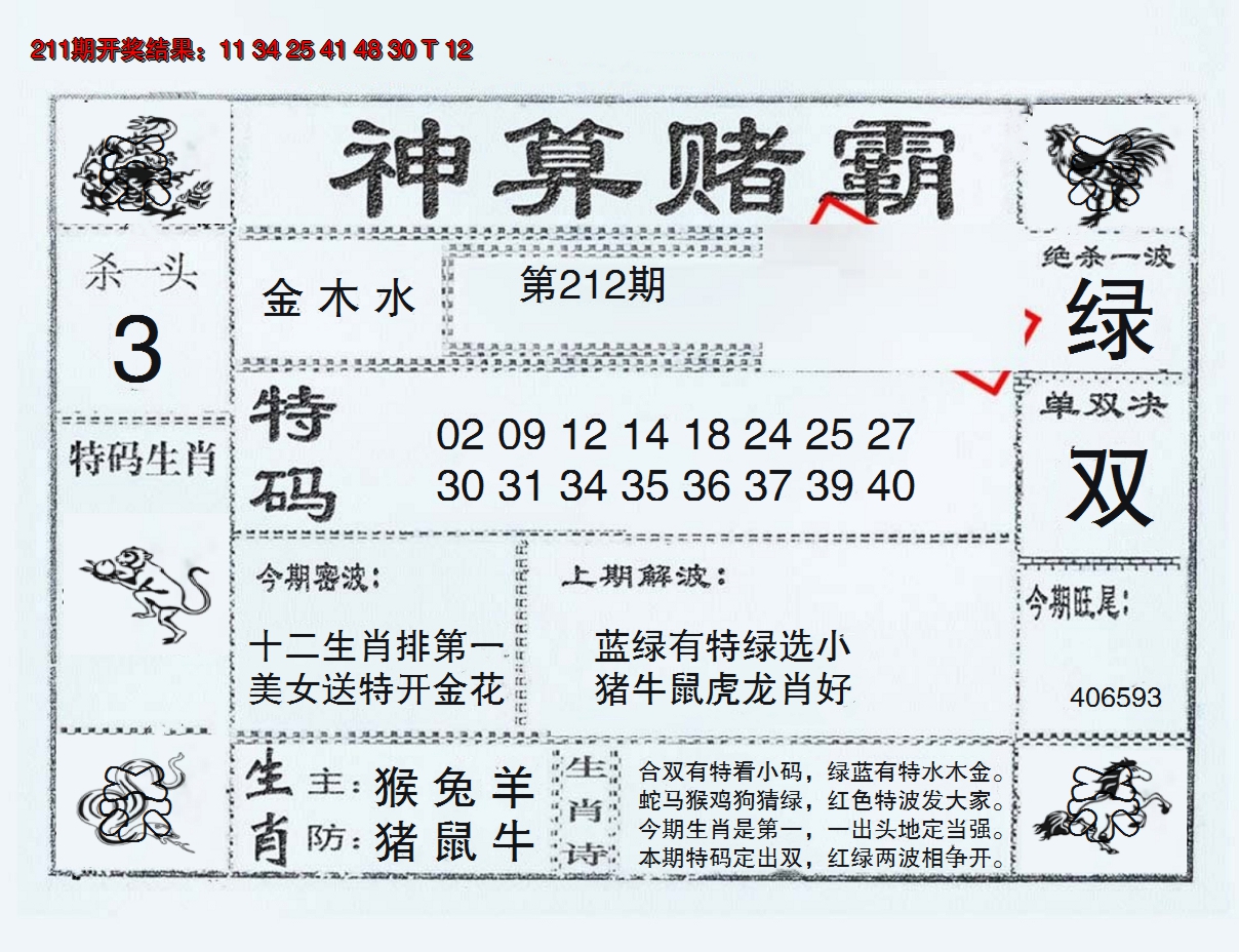 2024212期神算赌霸