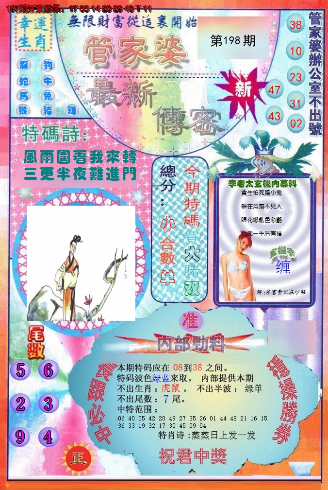 2024198期管家婆新传密