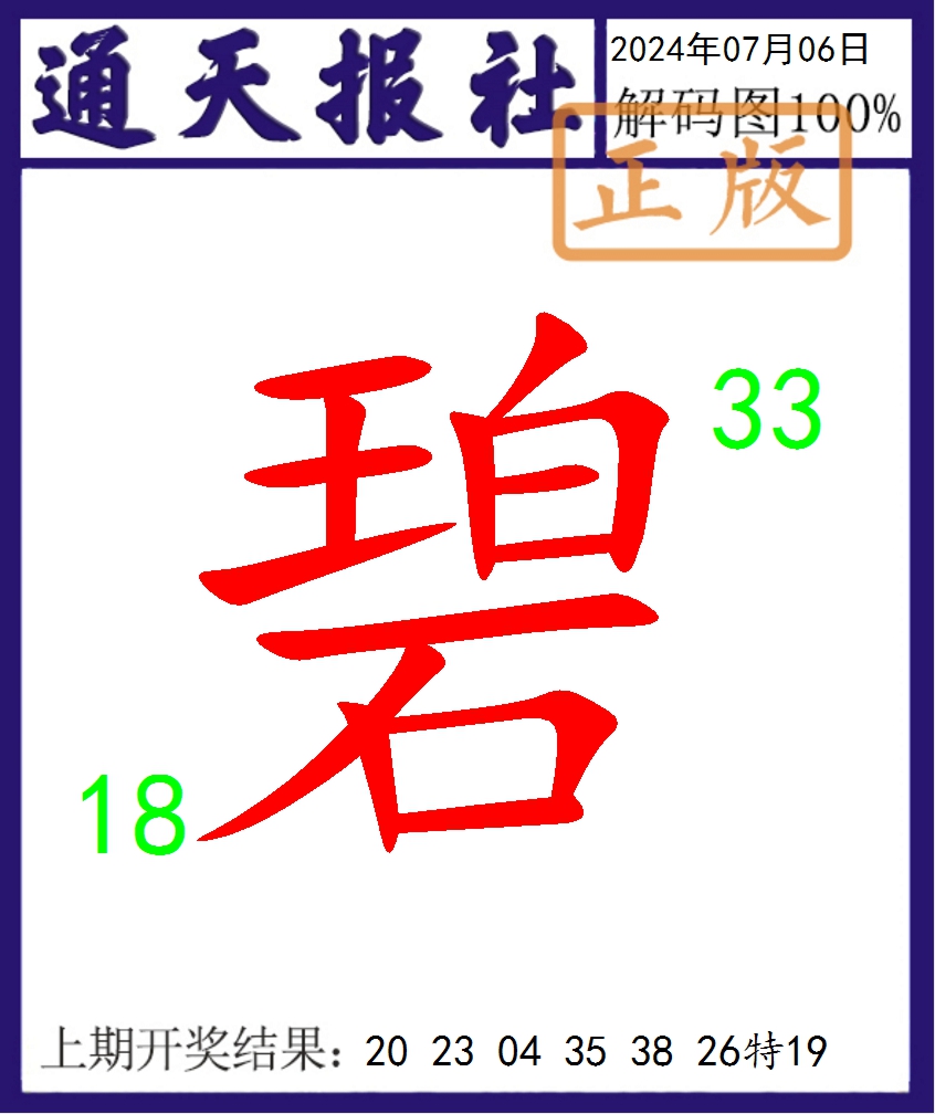 2024188期通天报解码图