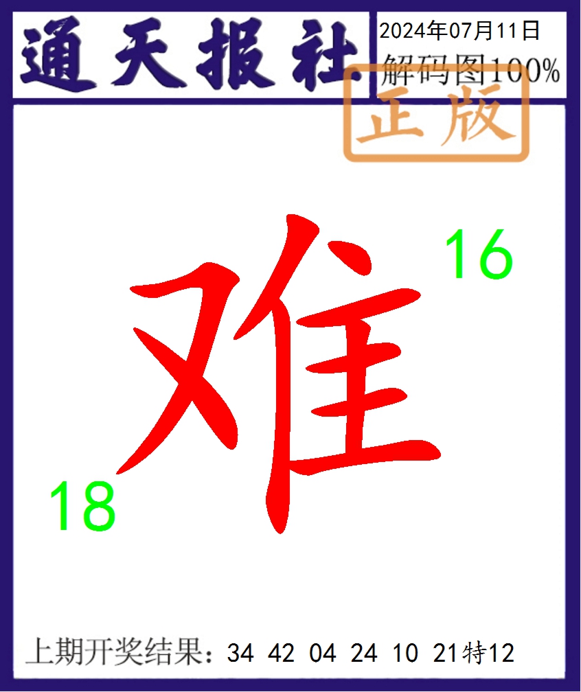 2024193期通天报解码图