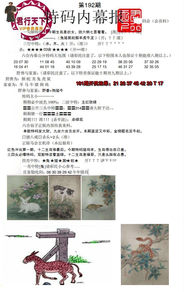 2024192期特码内幕报