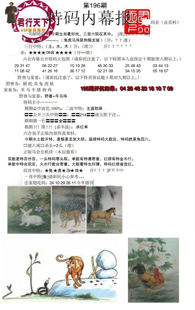 2024196期特码内幕报