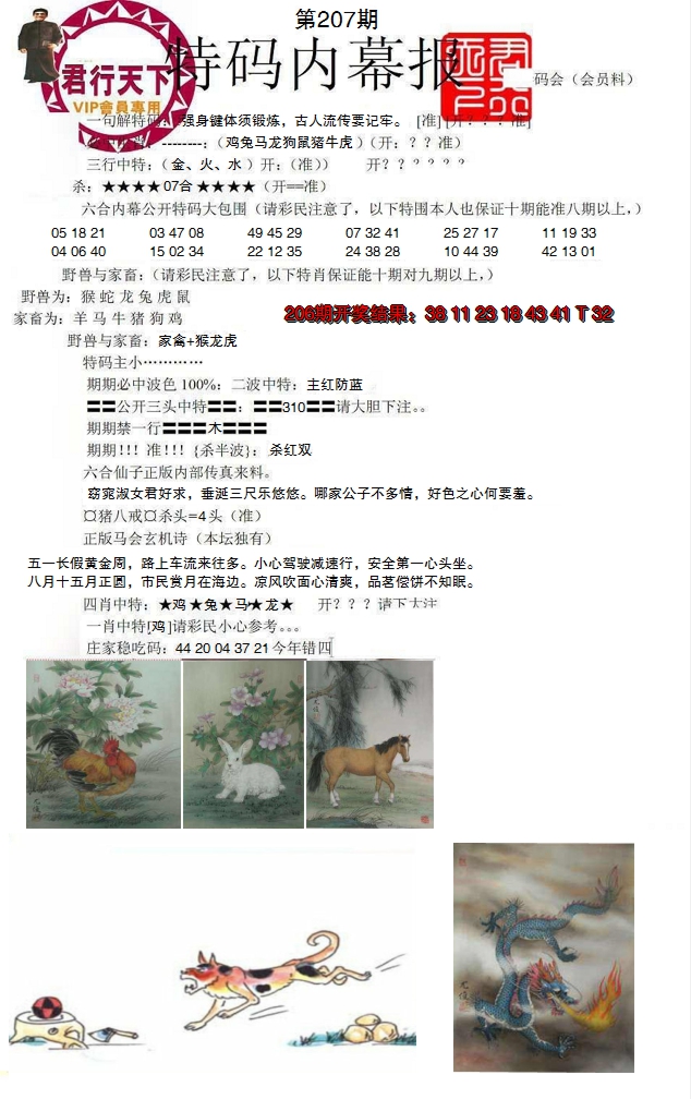 2024207期特码内幕报