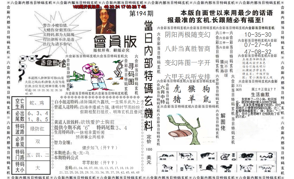 2024194期当日特码玄机报