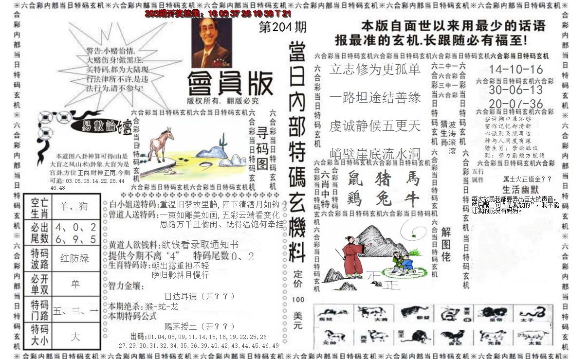 2024204期当日特码玄机报