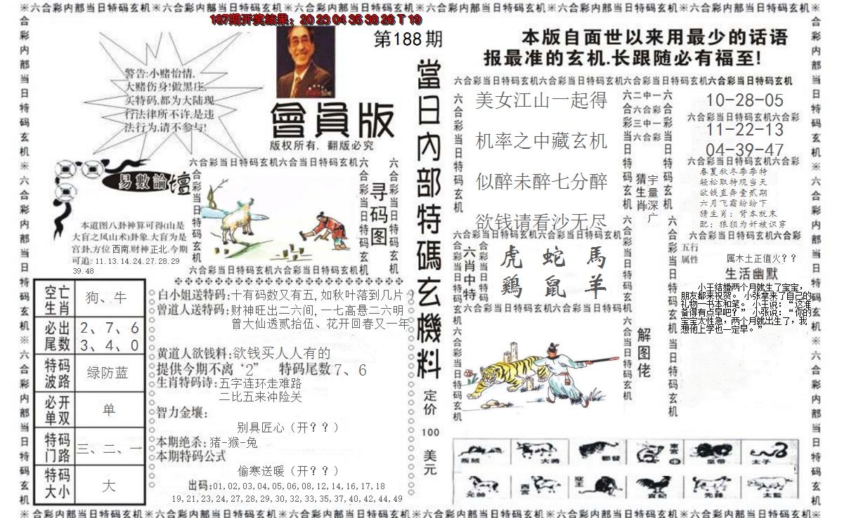 2024188期当日特码玄机报