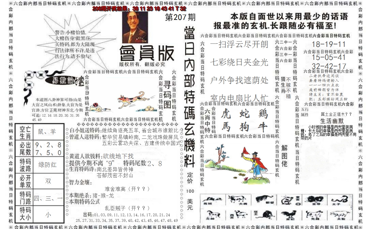 2024207期当日特码玄机报