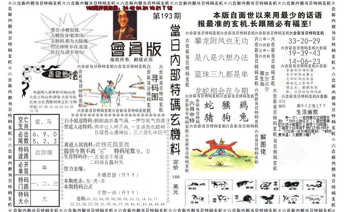 2024193期当日特码玄机报