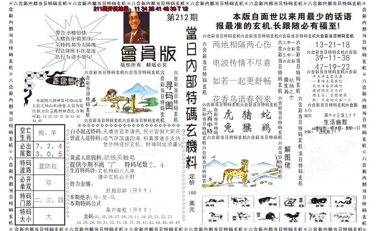 2024212期当日特码玄机报
