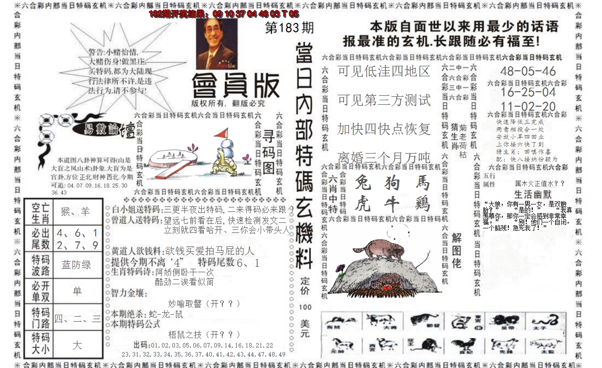 2024183期当日特码玄机报