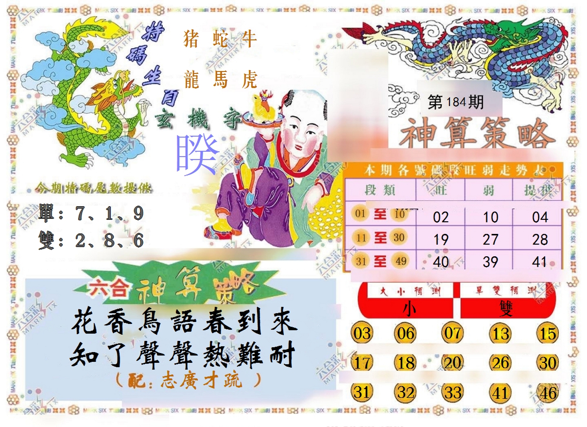 2024184期神算策略