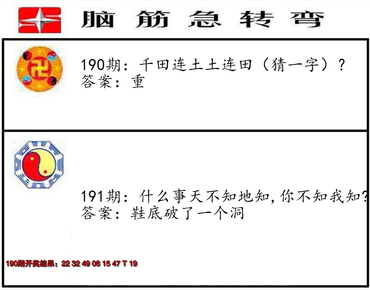 2024191期脑筋急转弯