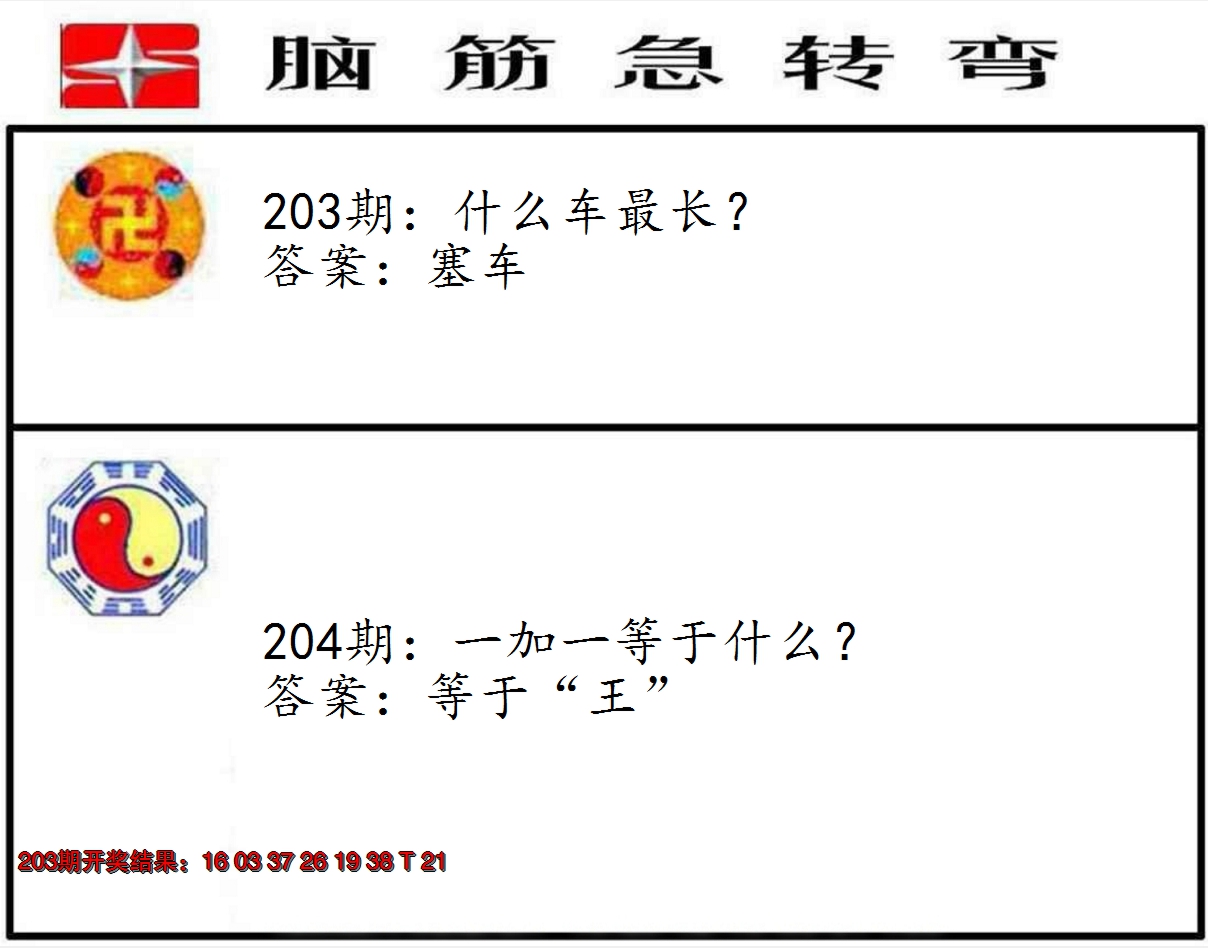 2024204期脑筋急转弯