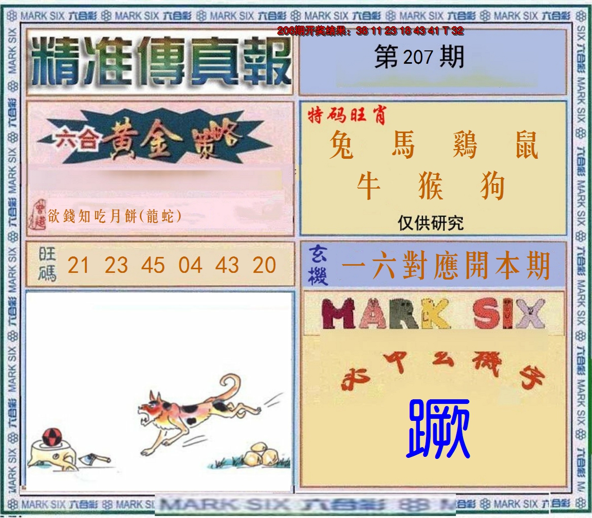 2024207期精准<傳真報>