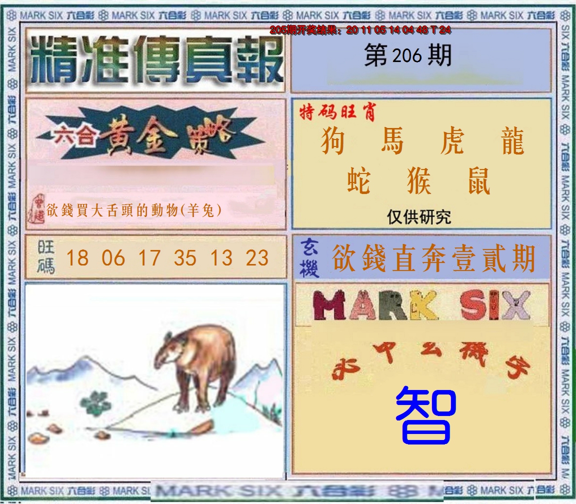 2024206期精准<傳真報>
