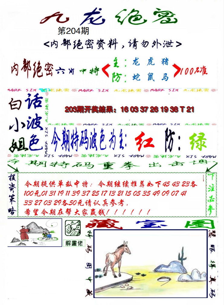 2024204期九龙密报