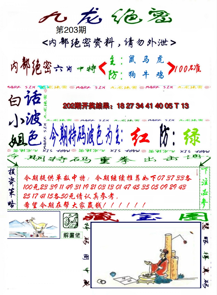 2024203期九龙密报