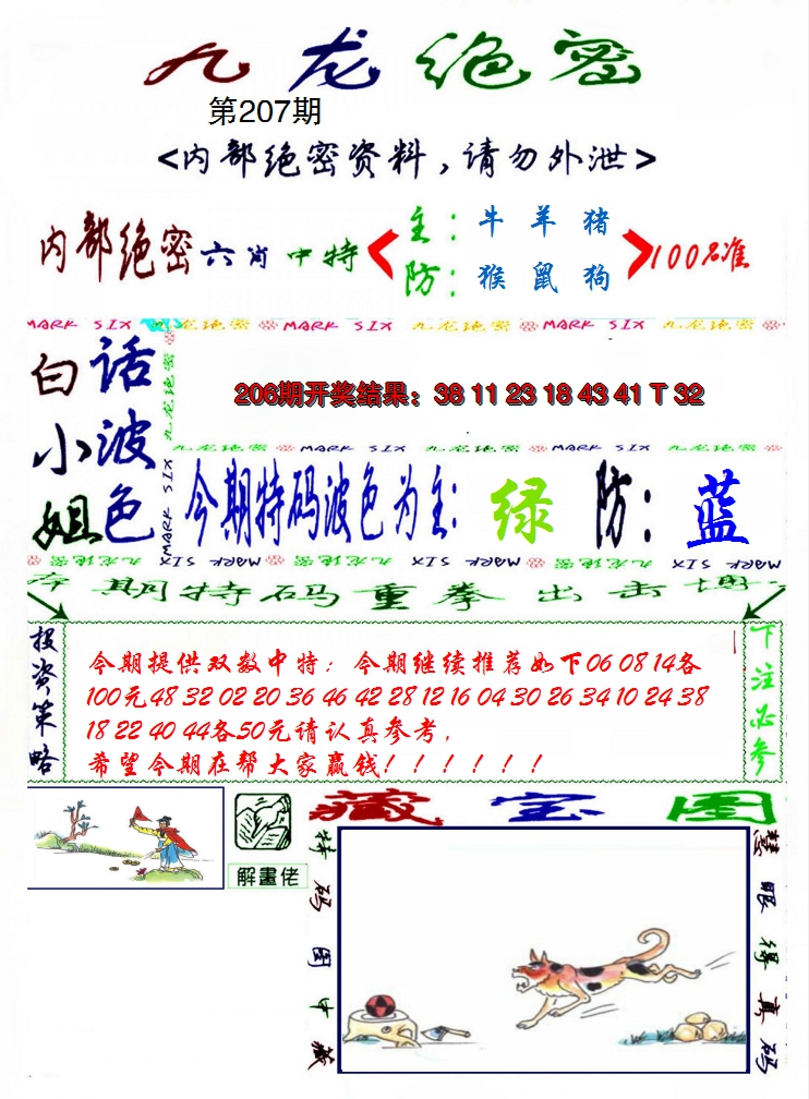 2024207期九龙密报