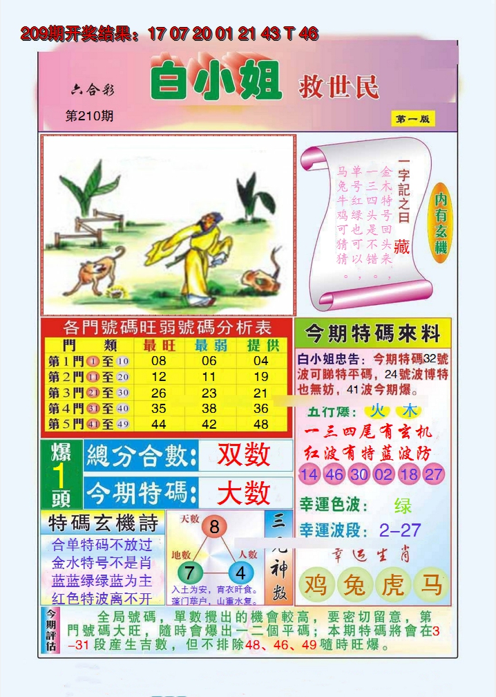 2024210期白小姐救世民A
