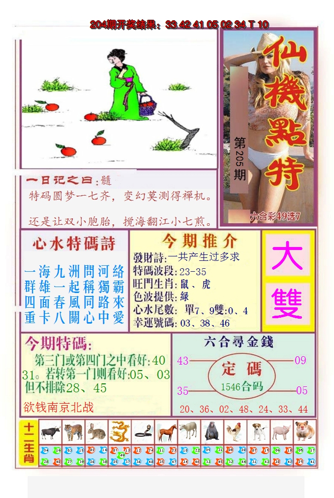 2024205期仙机点特