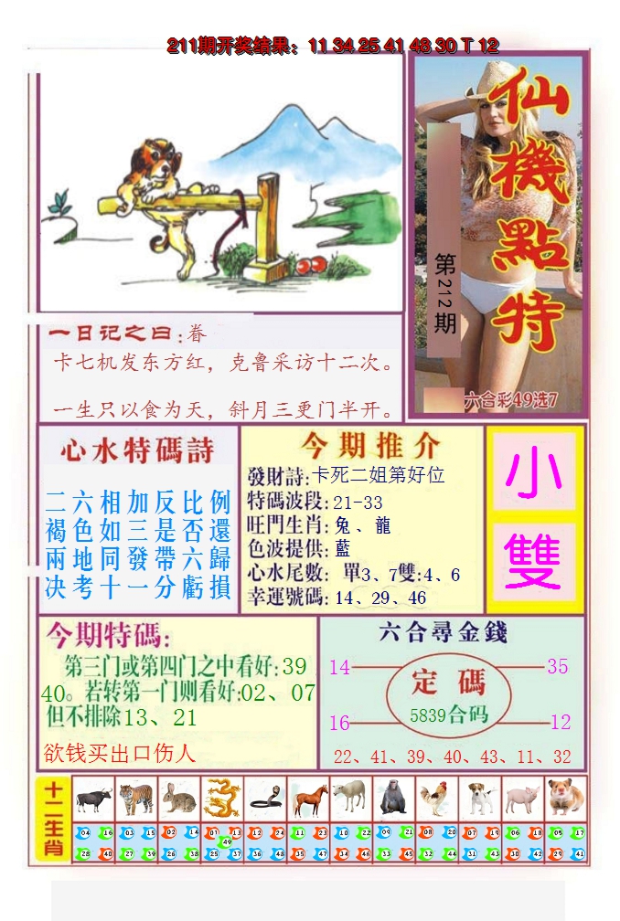 2024212期仙机点特