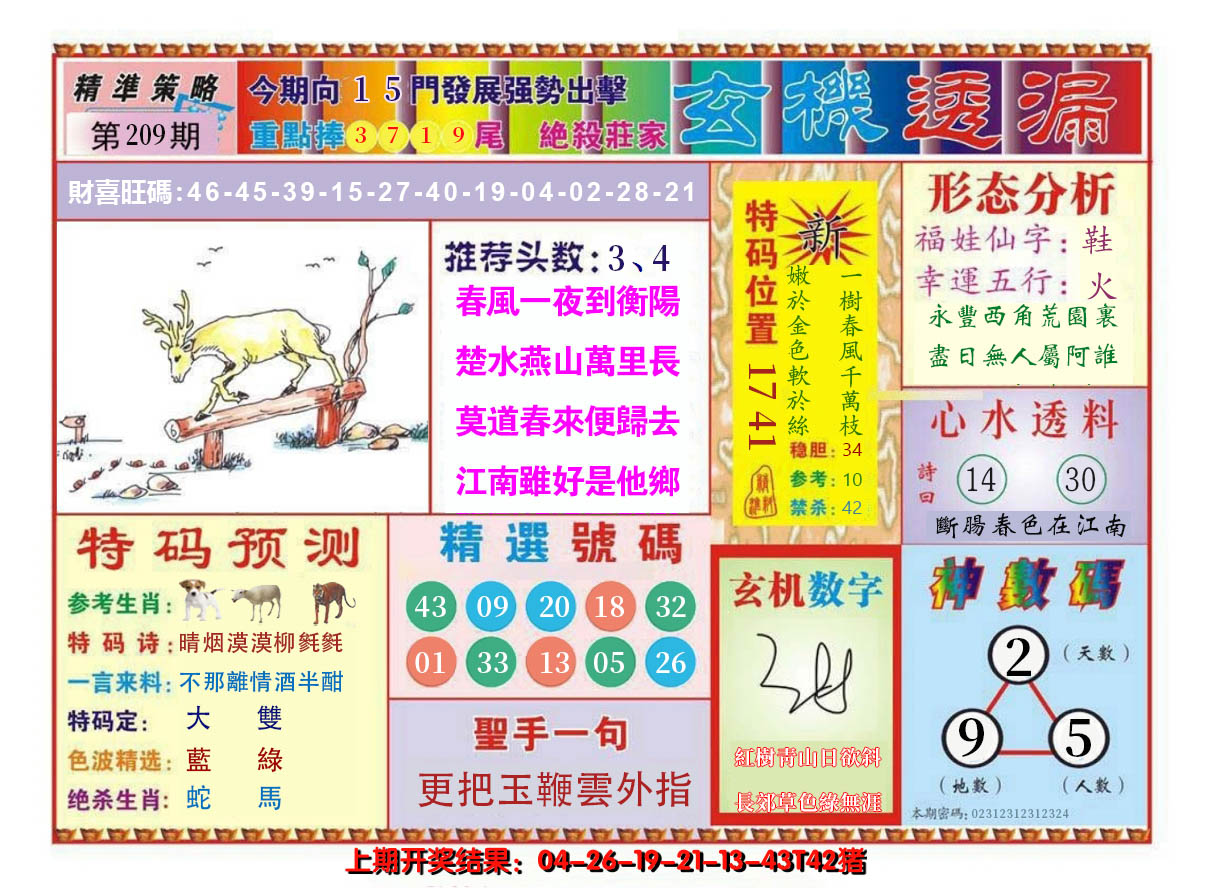 2024209期玄机透漏