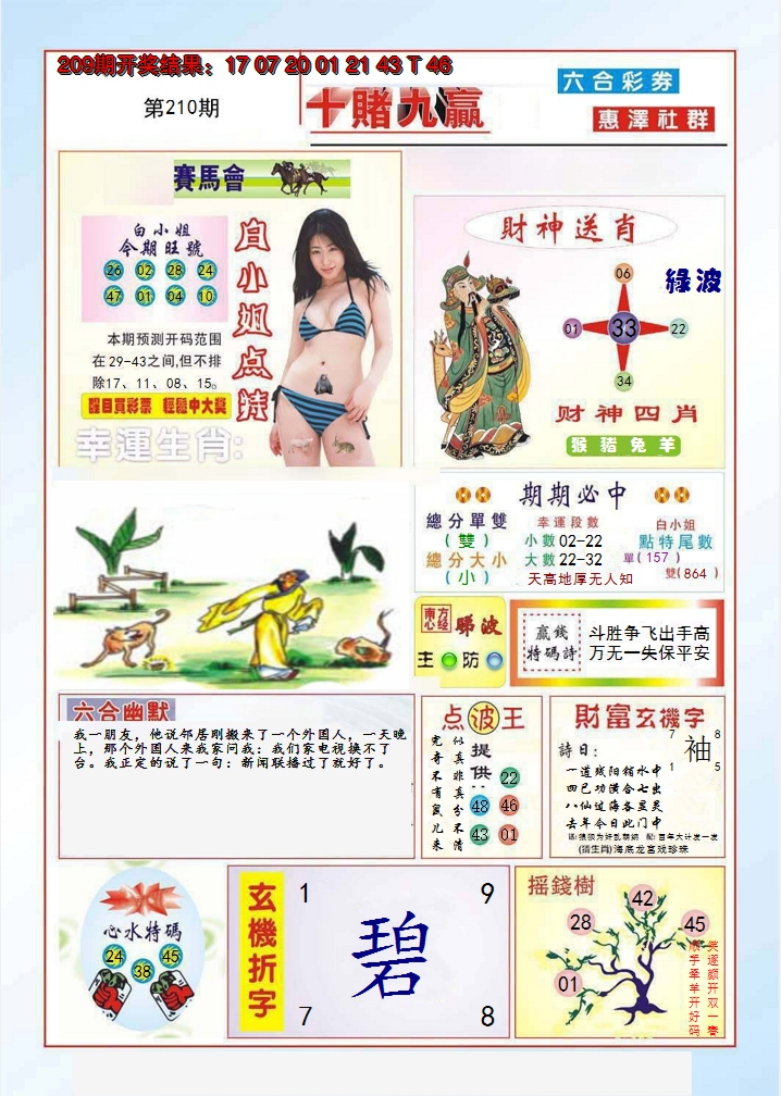 2024210期十赌九羸