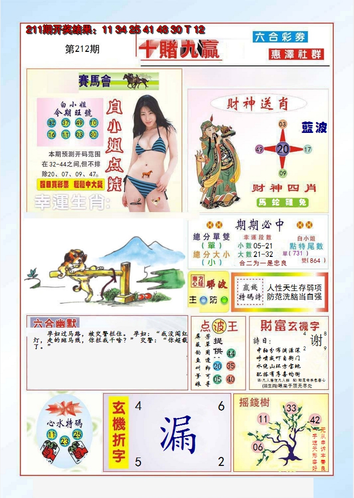 2024212期十赌九羸