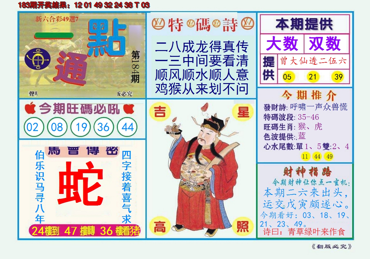2024184期一点通