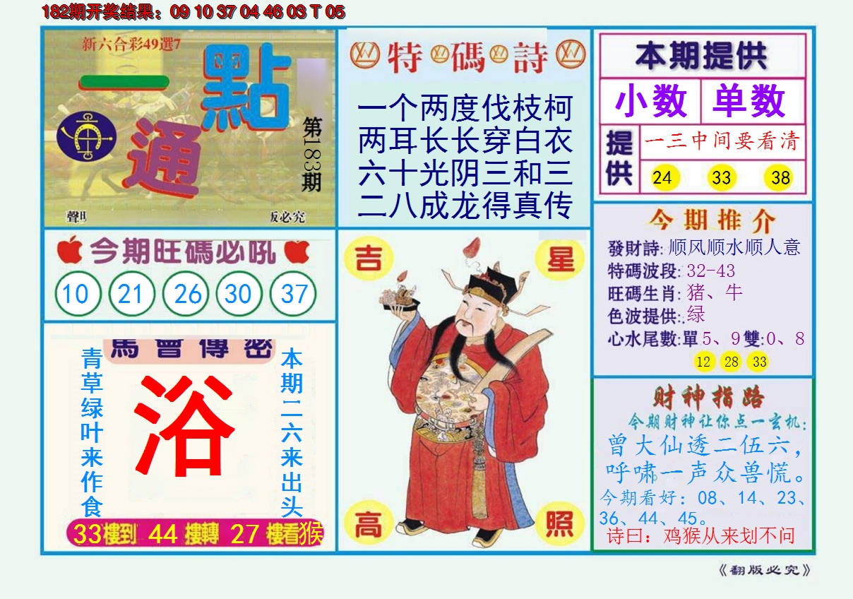 2024183期一点通