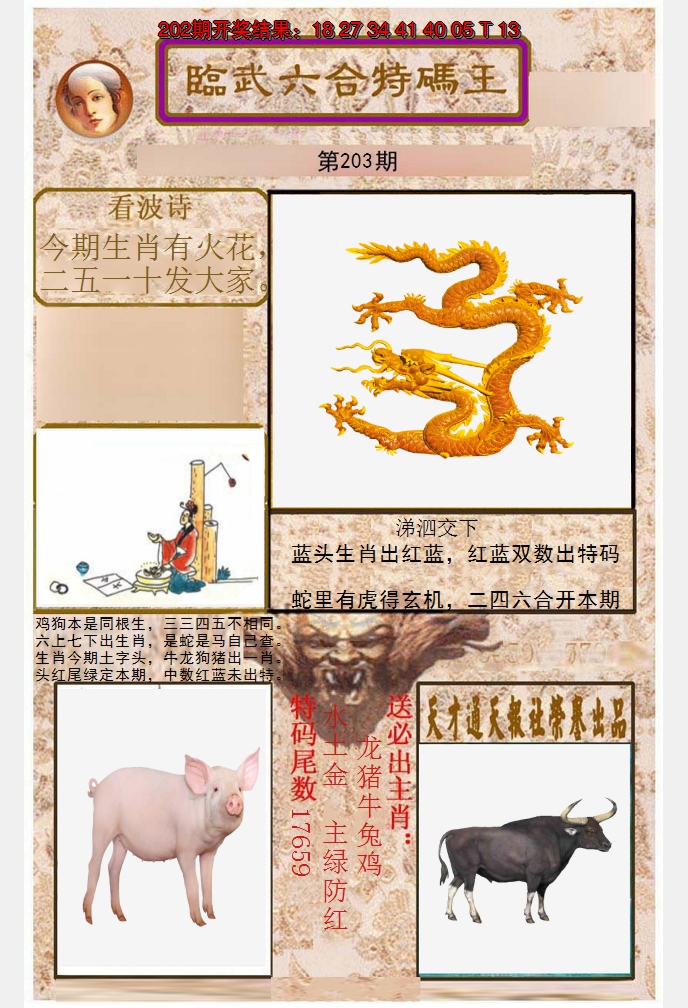 2024203期临武六合特码王