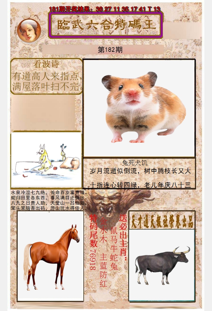 2024182期临武六合特码王