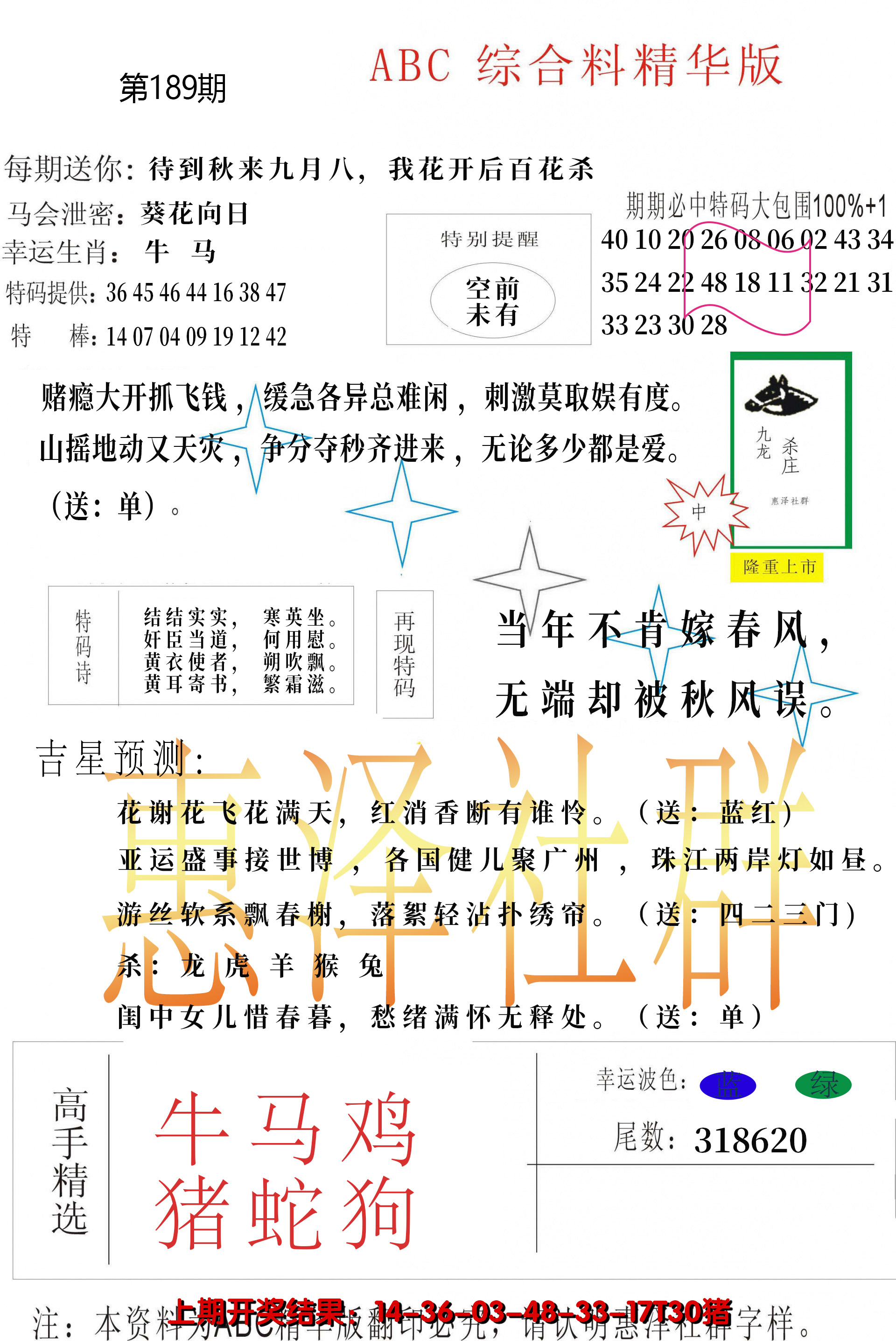2024189期综合正版资料