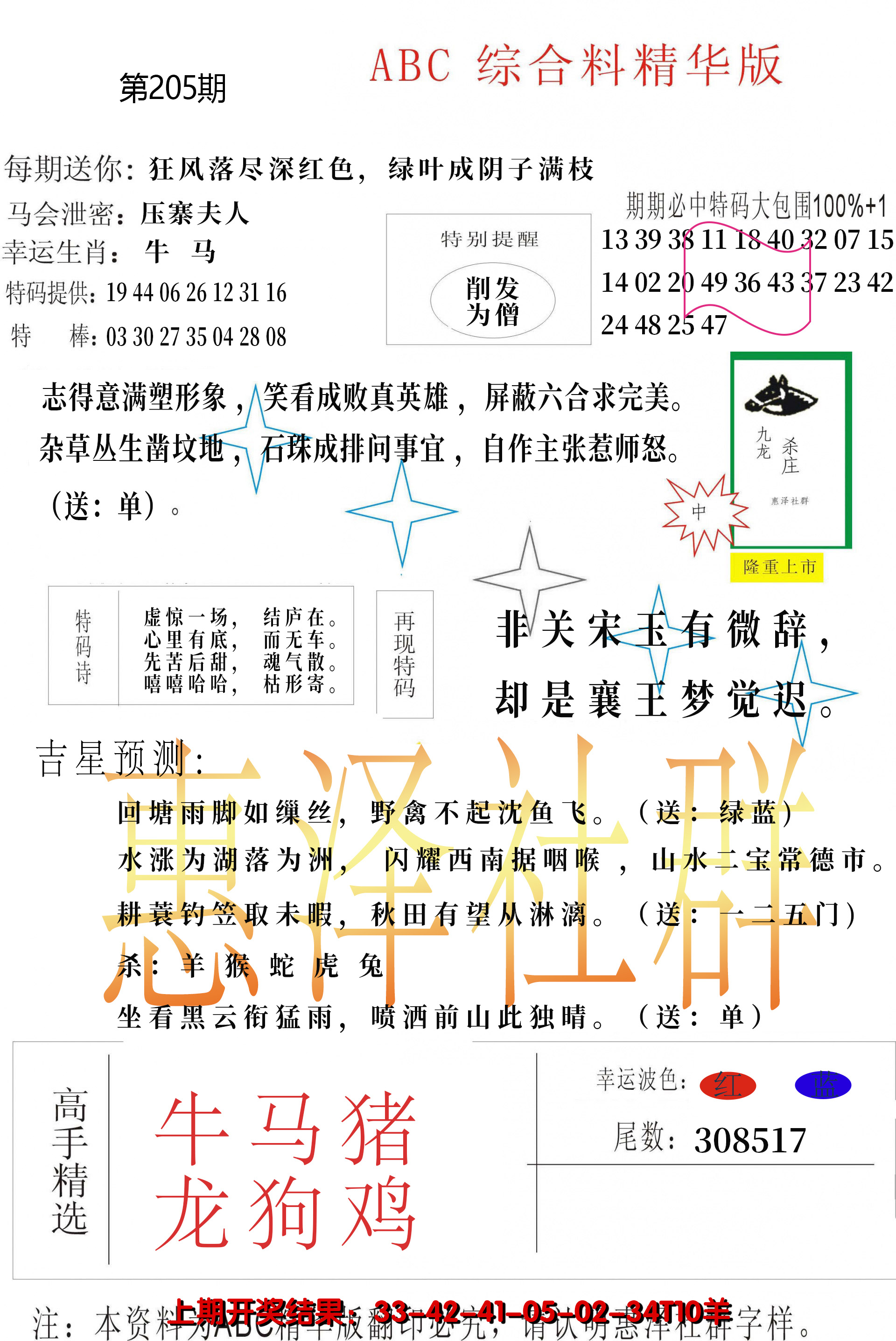 2024205期综合正版资料
