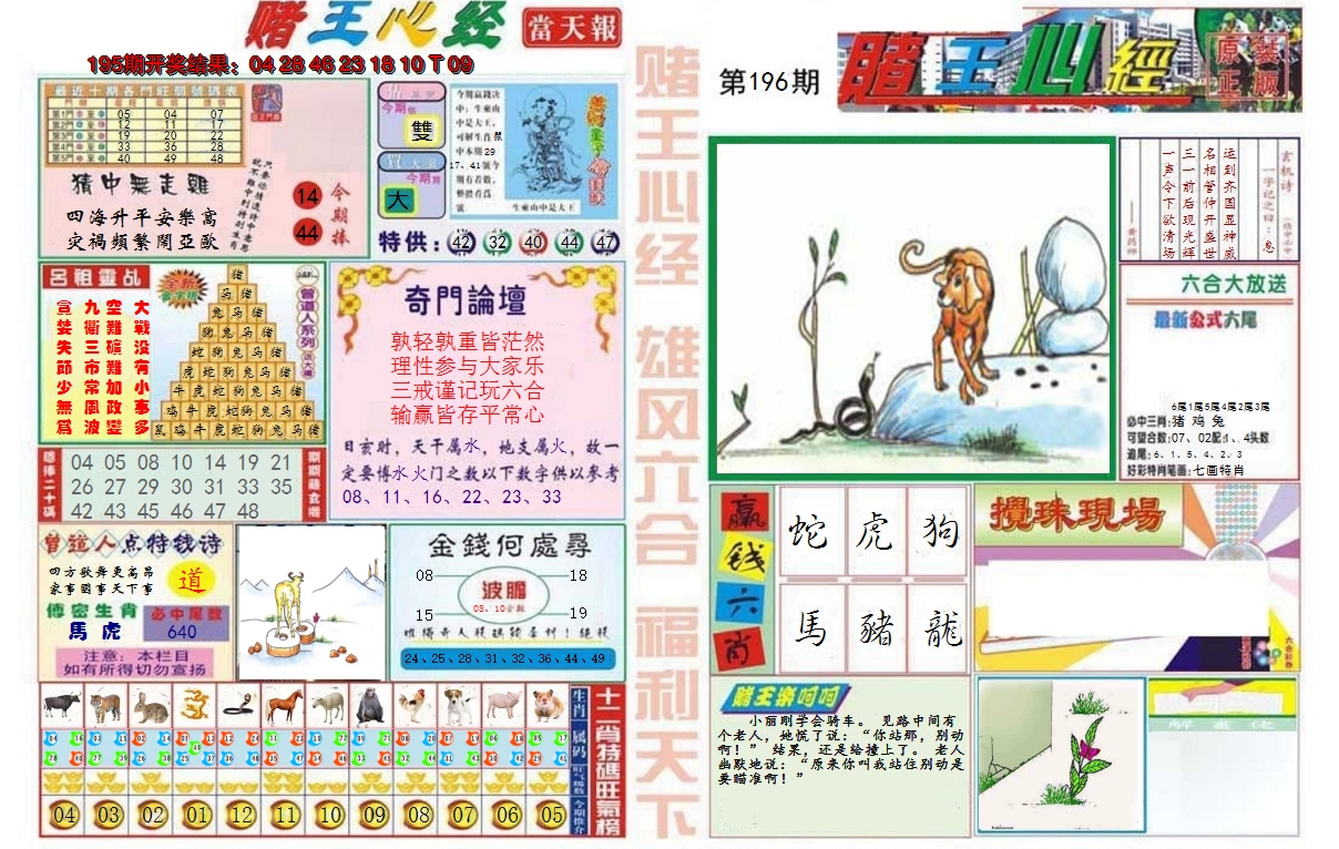 2024196期赌王心经