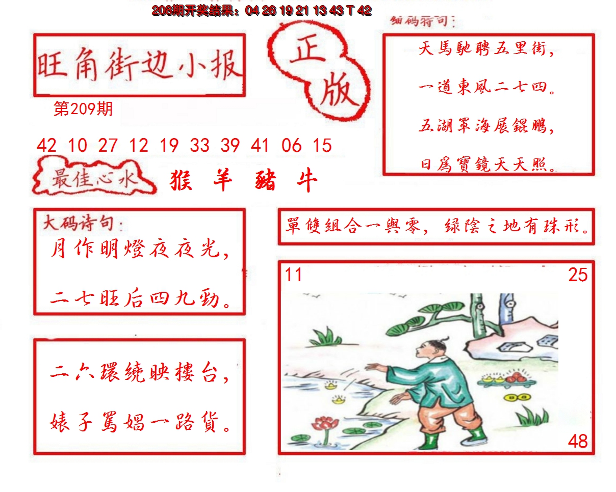 2024209期旺角街边小报