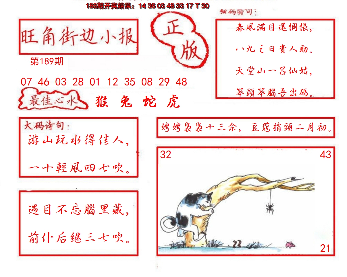 2024189期旺角街边小报