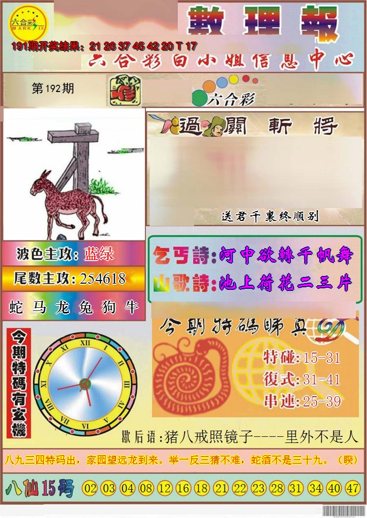 2024192期九龙数理报
