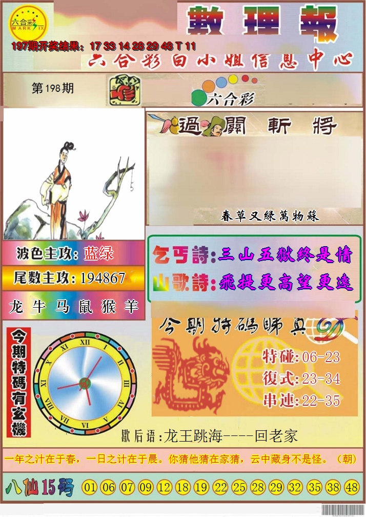 2024198期九龙数理报