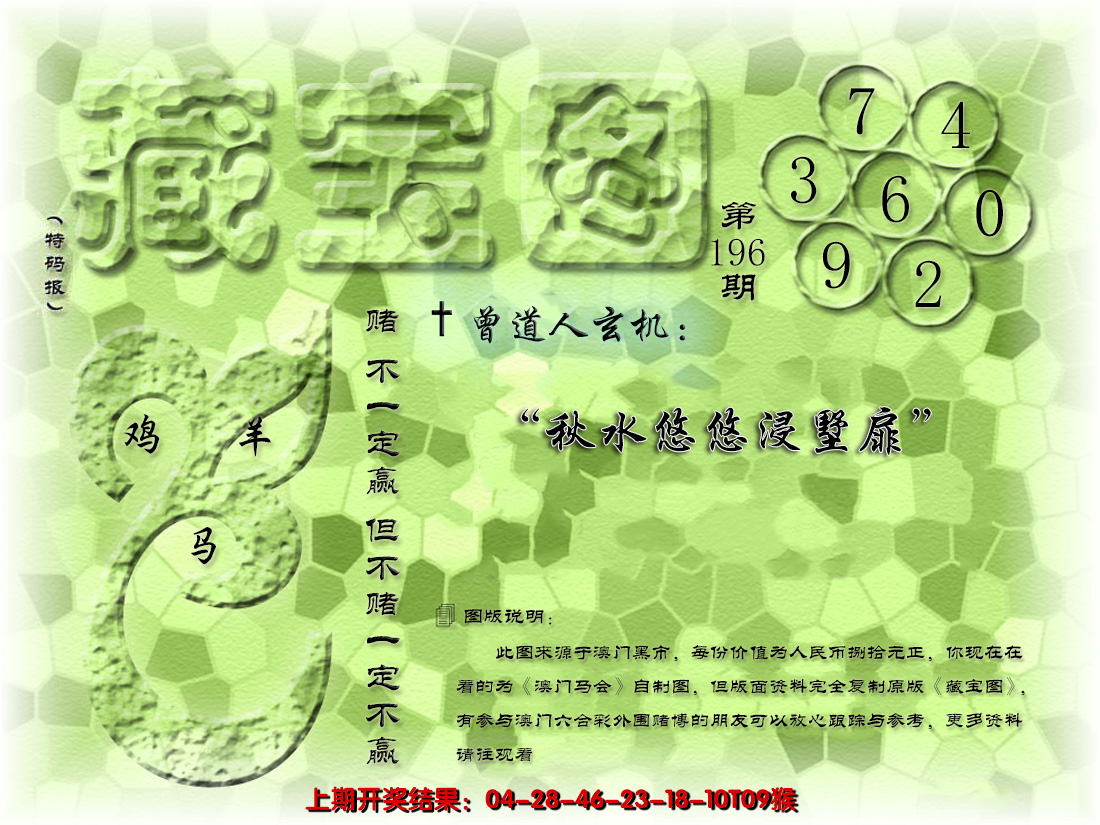 2024196期假新藏宝图