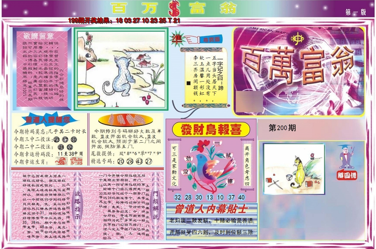 2024200期百万富翁A