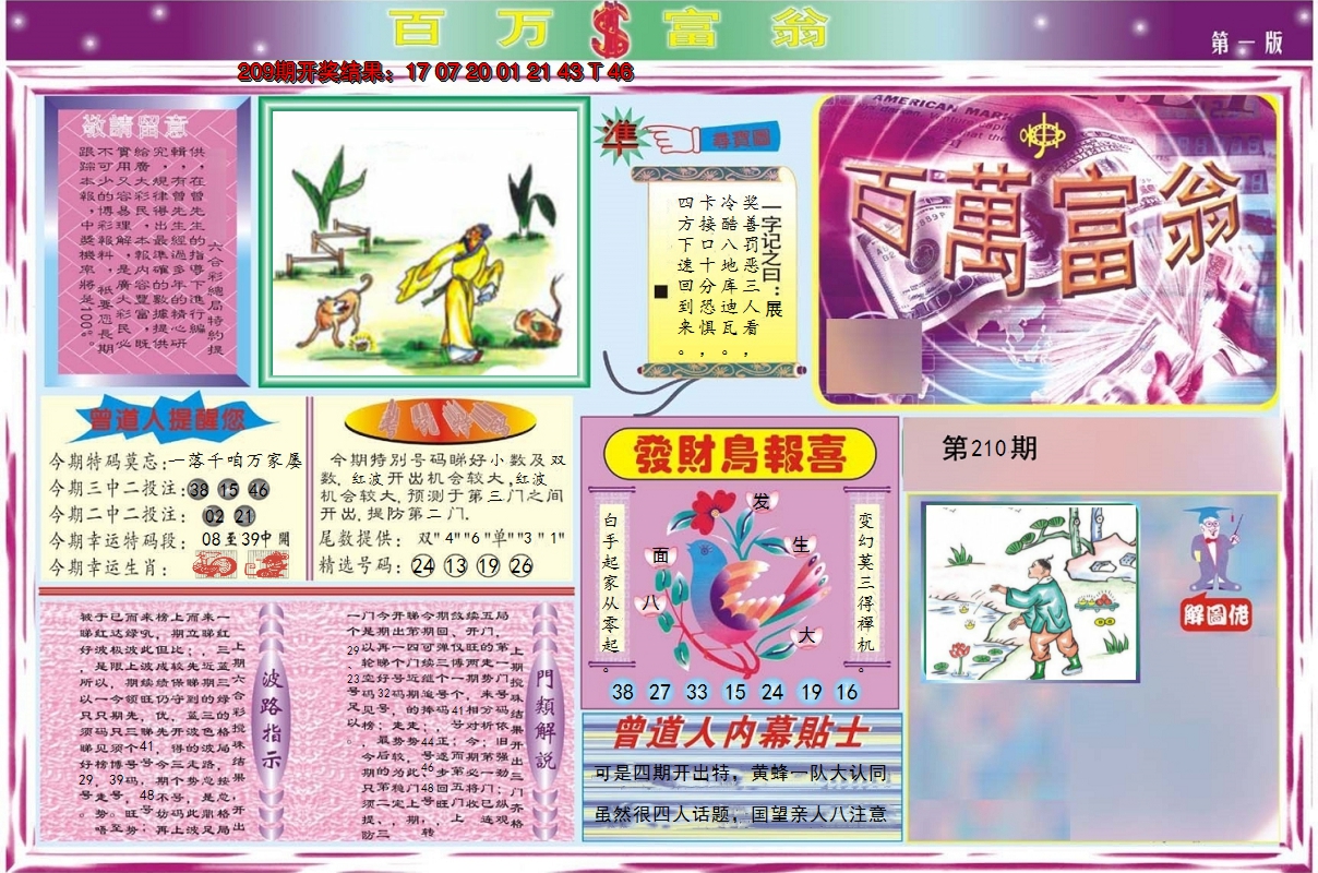 2024210期百万富翁A