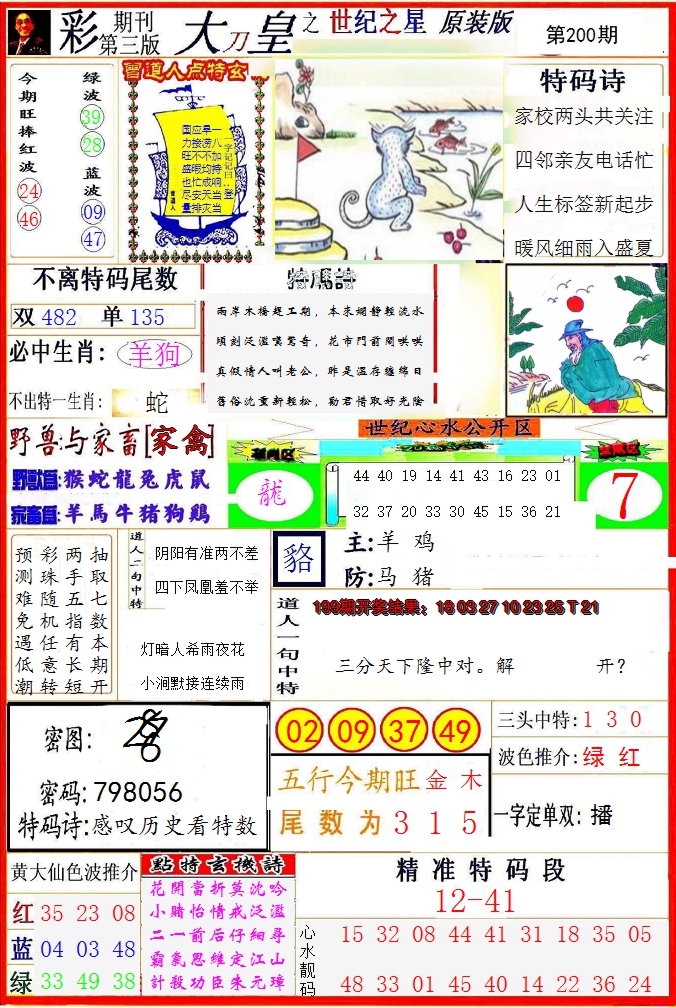 2024200期大刀皇之(世纪之星)