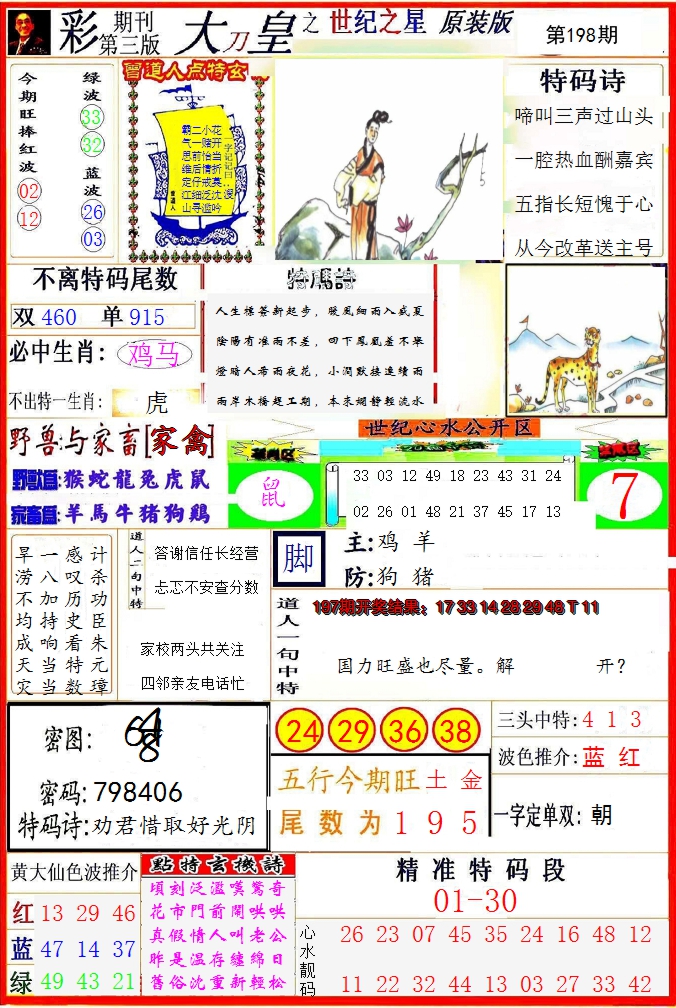 2024198期大刀皇之(世纪之星)