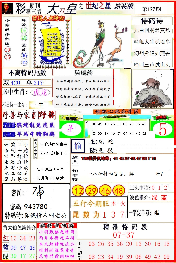 2024197期大刀皇之(世纪之星)