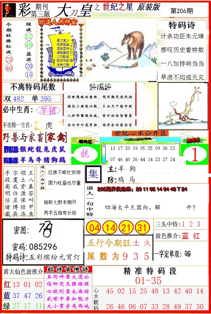 2024206期大刀皇之(世纪之星)
