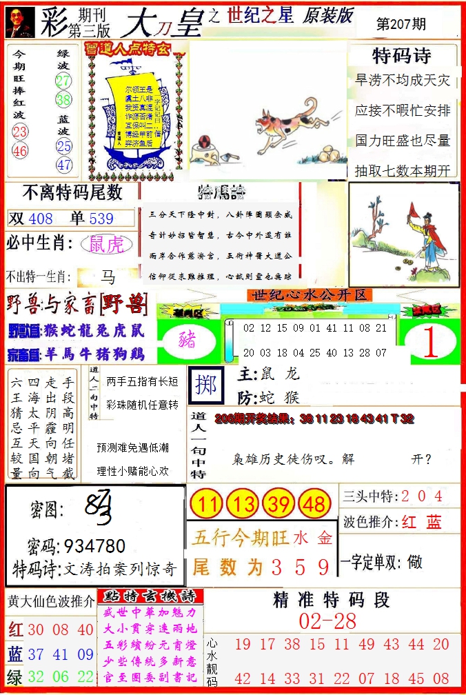 2024207期大刀皇之(世纪之星)