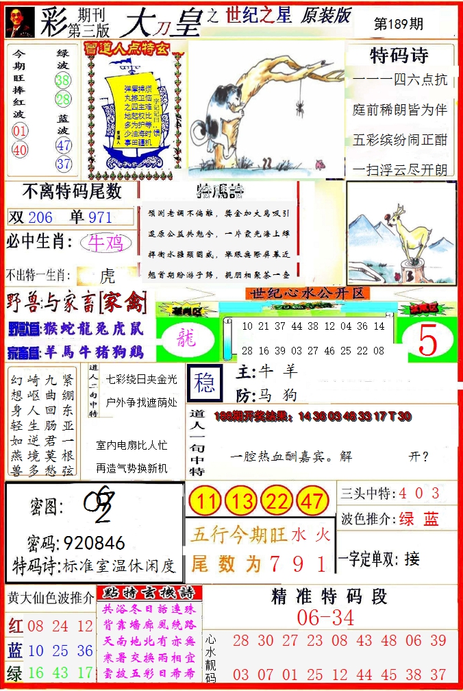 2024189期大刀皇之(世纪之星)