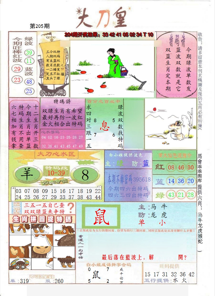 2024205期大刀皇