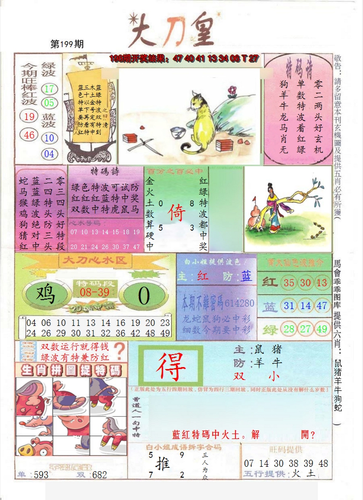 2024199期大刀皇